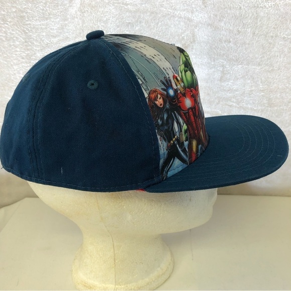 Marvel Avengers Youth Flat Brim Baseball Snapback Hat Cap Adjustable - Picture 3 of 7
